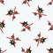 Picture of crossed out sars cov 2 seamless pattern background. Fight , defeat, beat viral spread quarantine of covid 19