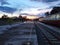 Picture of a Denchai train station in Thailand In the evening and the sun hits like on the train beautifully.