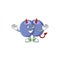 A picture of devil streptococcus pneumoniae cartoon character design