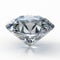 Picture diamond jewel on white background. Beautiful sparkling shining round shape emerald image. 3D render.