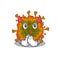 A picture of duvinacovirus in devil cartoon design