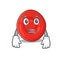 A picture of erythrocyte cell showing afraid look face