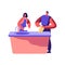 Picture of a family cleaning at home. Cleaning, cleanliness in the apartment, house. Vector illustration