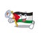 A Picture of flag palestine Scroll holding a megaphone