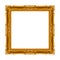 Picture frame Wood carved Old isolated on a white background