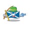 A Picture of funny Fishing flag scotland Scroll design