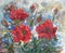 Picture - `Garden poppies`. Painting - oil, canvas