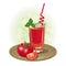 Picture a glass of tomato juice and tomato