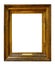 Picture gold wooden ornate frame for design on  isolated background