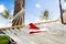 Picture of hammock with santa helper hat
