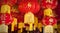 Picture of hanging red chinese lanterns
