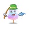 A Picture of happy Fishing rainbow cotton candy design