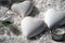 Picture of heart shaped white stone souvenir