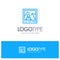 Picture, Image, Landmark, Photo Blue Logo Line Style
