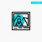 Picture, Image, Landmark, Photo turquoise highlight circle point Vector icon