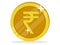 Picture of a India Rupee coin symbol