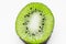 This picture is a kiwifruit on white background