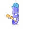 Picture of legionella cartoon character playing baseball