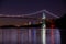 A picture of the Lions Gate bridge at night. Vancouver BC