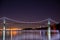 A picture of the Lions Gate bridge at night. Vancouver BC