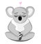 Picture of meditation koala with heart