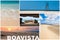 Picture montage of Boavista island landscapes in Cape Verde arc