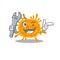 A picture of nobecovirus mechanic mascot design concept