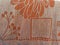 Picture orange color cotton towel with floral print