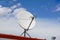 Picture of parabolic satellite antenna dish space technology receivers
