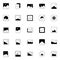 Picture, photo, wallpaper, gallery solid line icon set. simple set of picture, photo, image viewer icons set.