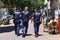 Picture of police officers patrolling downtown marseille.