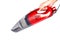 A picture of red 2 in 1 push-rod Type 800W Portable handheld vacuum household cleaner on white background