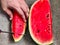 Picture of red slices of watermelon fruit