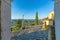 Picture of the romantic cobblestone access road to the historic center of the Croatian town of Motovun