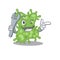 A picture of salmonella enterica mechanic mascot design concept