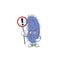 A picture of salmonella typhi cartoon character concept holding a sign