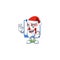 A picture of Santa 14th valentine calendar mascot picture style with ok finger