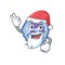 A picture of Santa basophil cell mascot picture style with ok finger