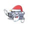 A picture of Santa combustion engine mascot picture style with ok finger