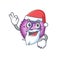 A picture of Santa eosinophil cell mascot picture style with ok finger