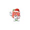 A picture of Santa love gift red mascot picture style with ok finger