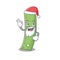 A picture of Santa ruler mascot picture style with ok finger
