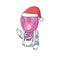 A picture of Santa steam inhaler mascot picture style with ok finger