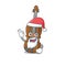A picture of Santa violin mascot picture style with ok finger