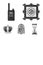 Picture, sarcophagus of the pharaoh, walkie-talkie, crown. Museum set collection icons in monochrome style vector symbol