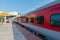 Picture of a secluded railway station and train in a rural area in lockdown