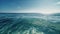 Picture a serene ocean surface on a sunny day, with calm waters. Generative AI