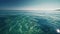 Picture a serene ocean surface on a sunny day, with calm waters. Generative AI