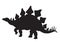 Picture of silhouette of a stegosaurus