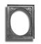 Picture silver wooden frame on white background